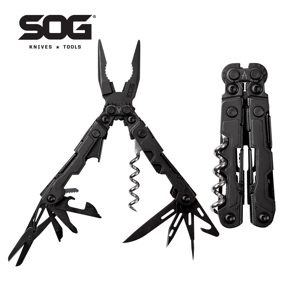 Edc Carry Knife - SOG PowerLitre 19機能コンパクトマルチツール EDC 5インチ 軽量ステンレス製多機能プライヤー