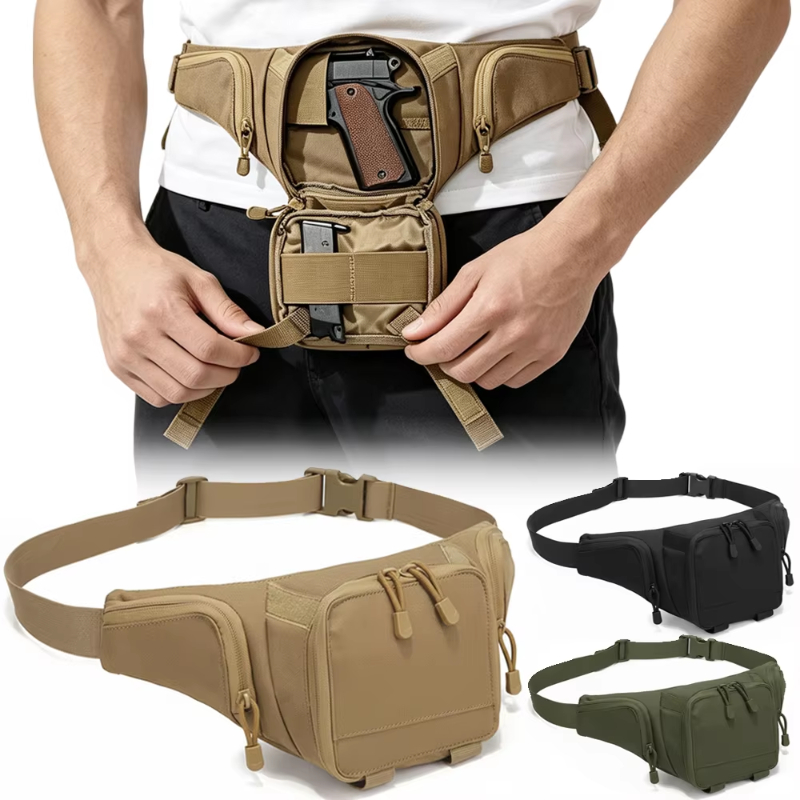隠し携帯用ウエストポーチ、タクティカルピストル収納バッグ、盗 - Edc Carry Fanny Pack のレビューと価格