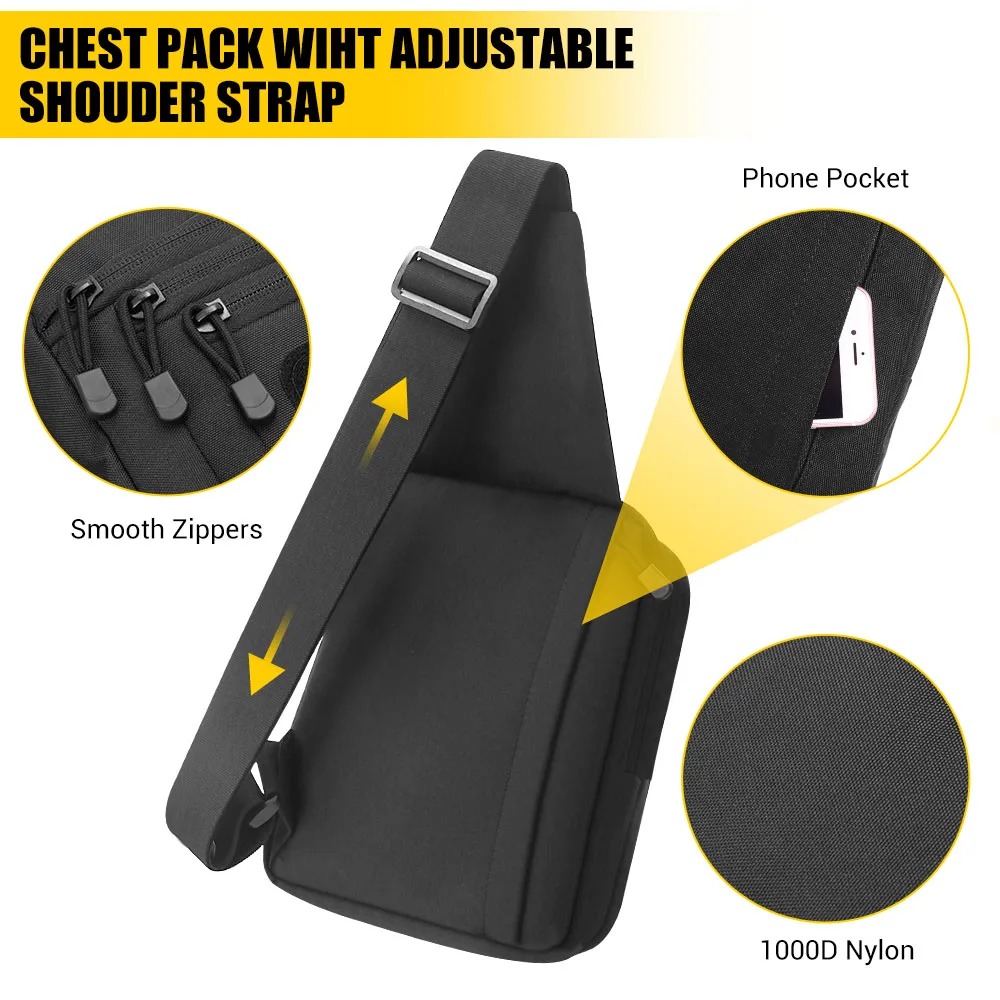 タクティカルピストルガンバッグ、隠し携帯用ガンホルスター、ハ - Edc Concealed Carry Sling Bag のレビューと価格