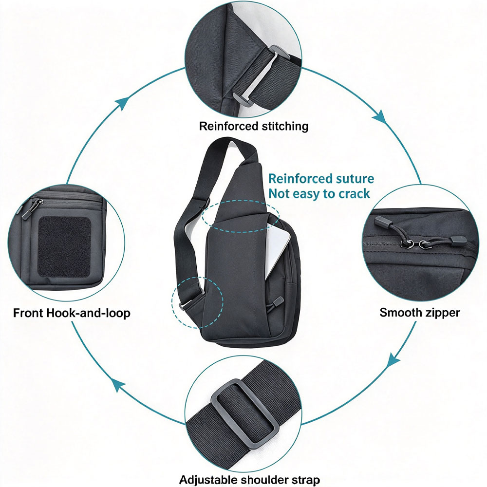 タクティカル・クロスボディ・ショルダー・ピストルバッグ。隠し - Edc Concealed Carry Sling Bag のレビューと価格
