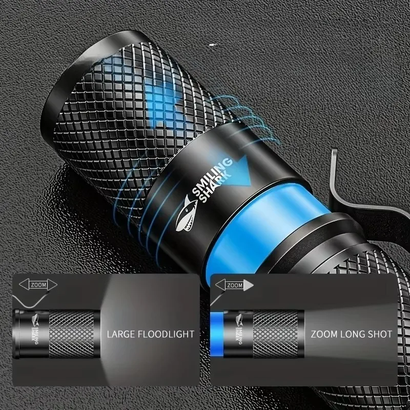 スマイルシャーク 超強力ミニLED懐中電灯 USB充電式 高 - Edc Carry Clip のレビューと価格