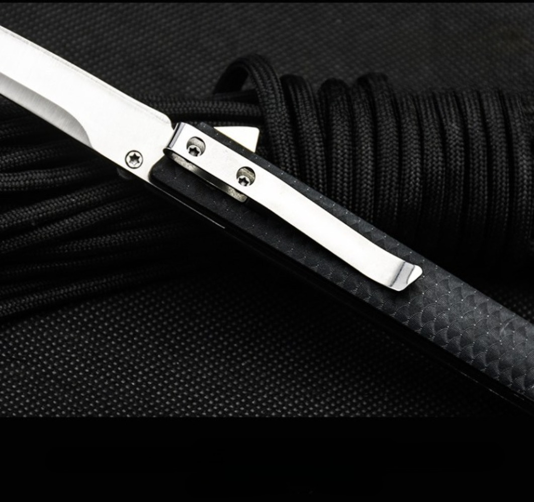 7096 折りたたみ式ポケットナイフ、ブラックのテクスチャ加 - Edc Carry Clip のレビューと価格